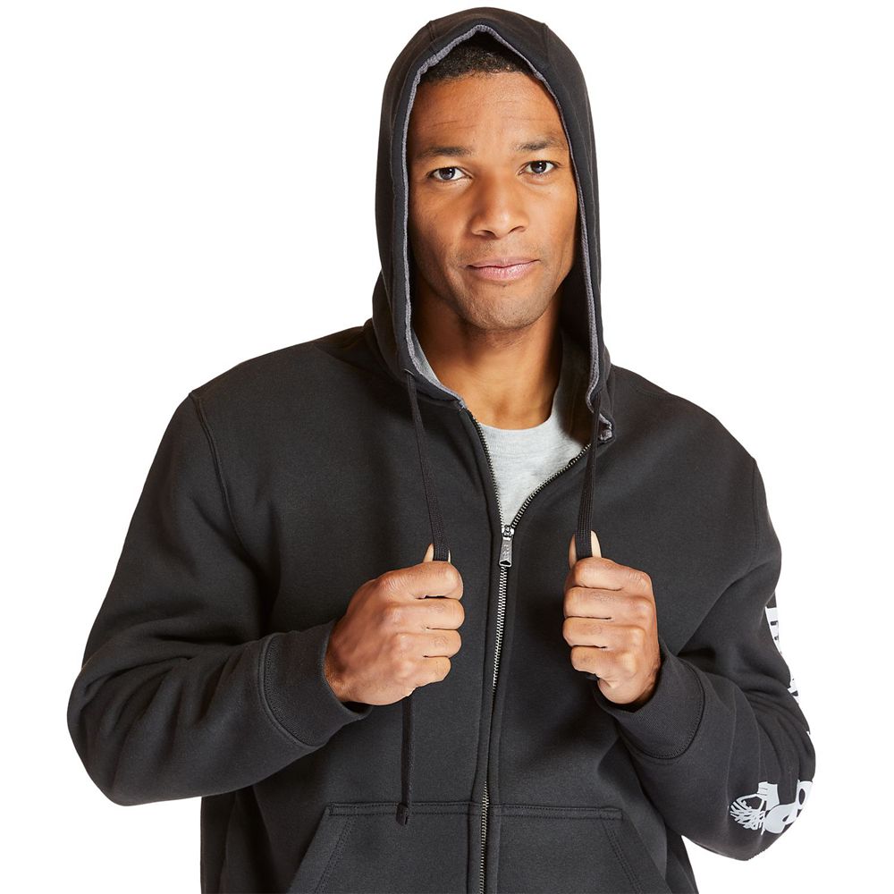 Hanorac Timberland Barbati Negrii - Pro® Big & Tall Hood Honcho Full-Zip Hoodie - Romania - ECBINK03